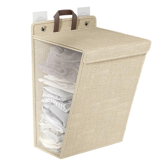 30x Foldable Laundry Basket, Hanging Laundry Basket, Laundry Basket with Lid with Hook - Mystery Deals