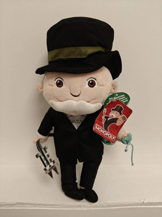 Official Mr Monopoly Man Soft Plush Toy Teddy 13" Tall Hasbro 2021 - Mystery Deals