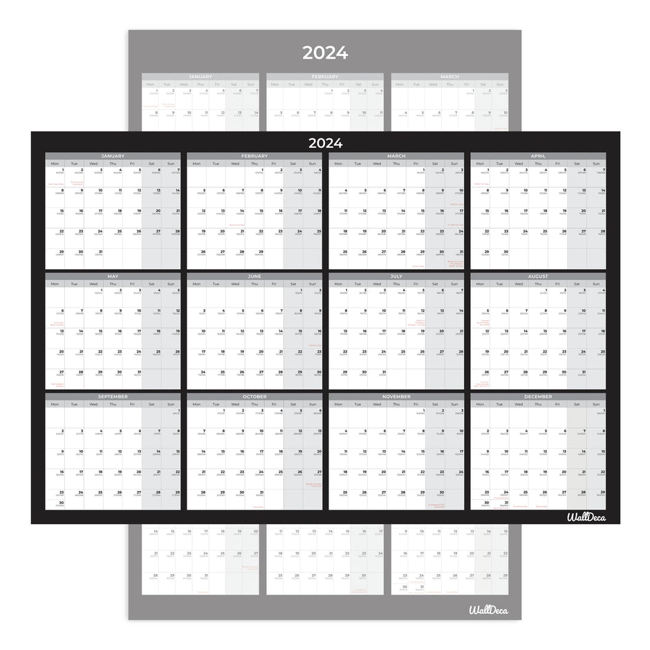 56 x Brand New Walldeca Large 2024 Wall Planner Monthly Planner Whiteboard Sheet - RRP £1119.44 - Mystery Deals