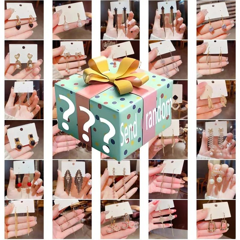 Mystery Box - Random Fashionable and Elegant Earrings Jewelry Premium - Mystery Deals